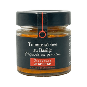 Jar of sun-dried tomato and basil spread,