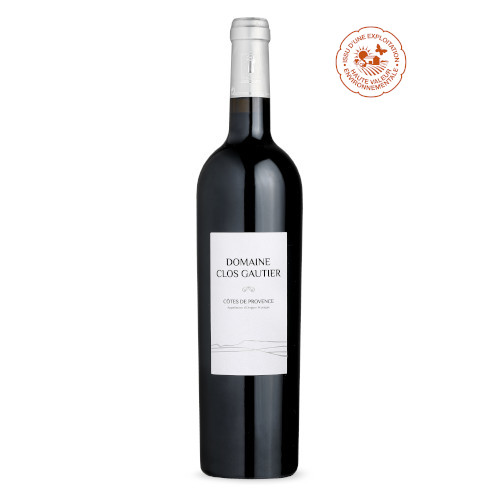 Bottle of DOMAINE CLOS GAUTIER – deep red Southern Rhône wine with ripe black fruit, spices, and subtle oak.